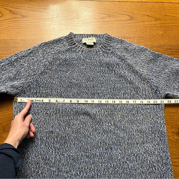 Thick J Crew heavy cotton rag knit Men's Blue Sweater - Picture 6 of 8